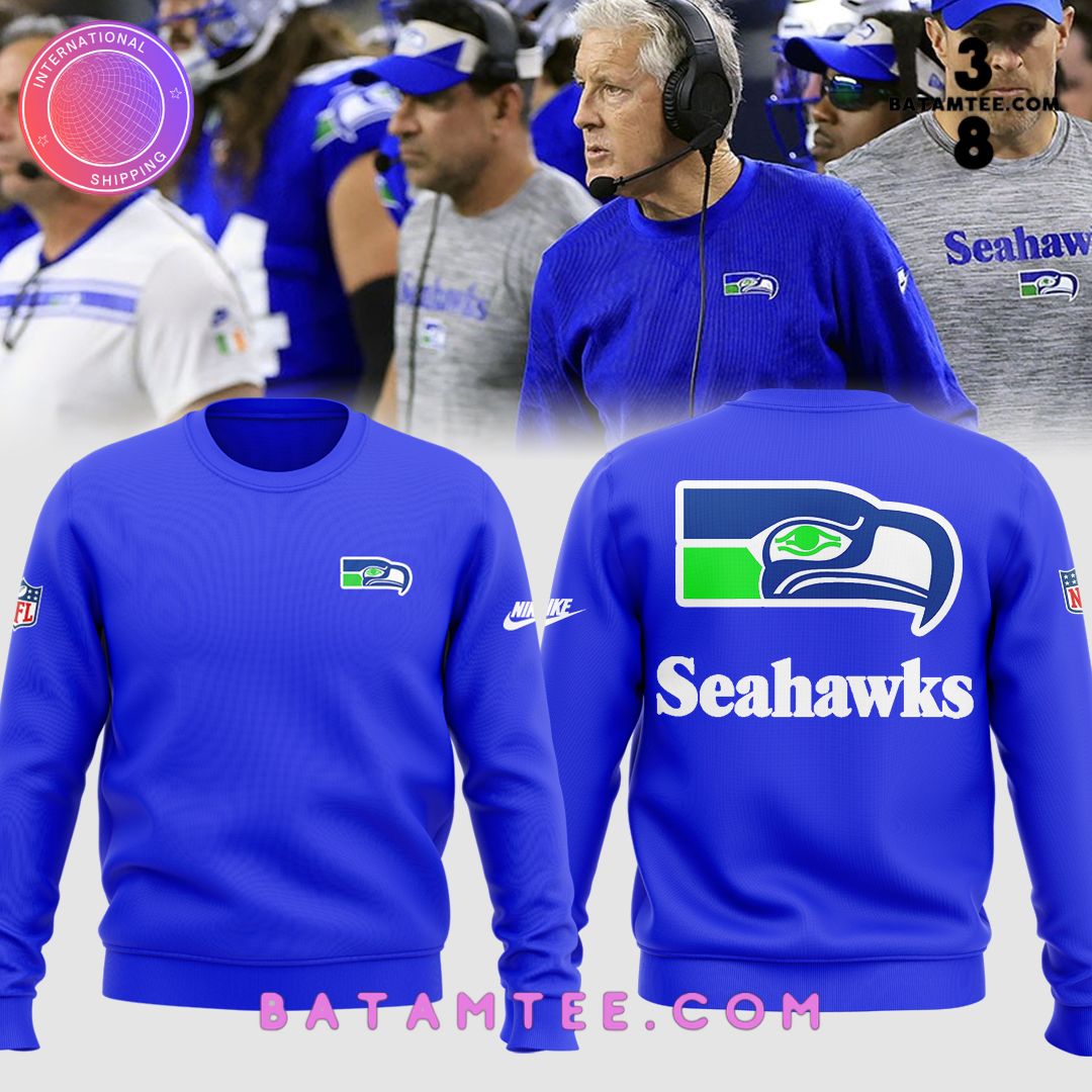 Coach Pete Carroll Seattle Seahawks Throwback Ugly Sweater