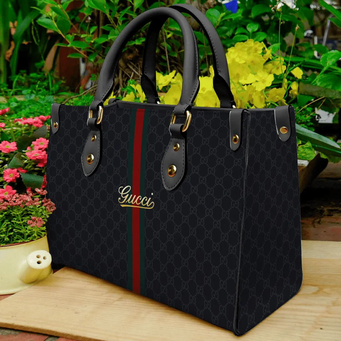 Limited Edition Black Luxury Gucci Leather Handbag's Overview - Batamtee Shop - Threads & Totes: Your Style Destination