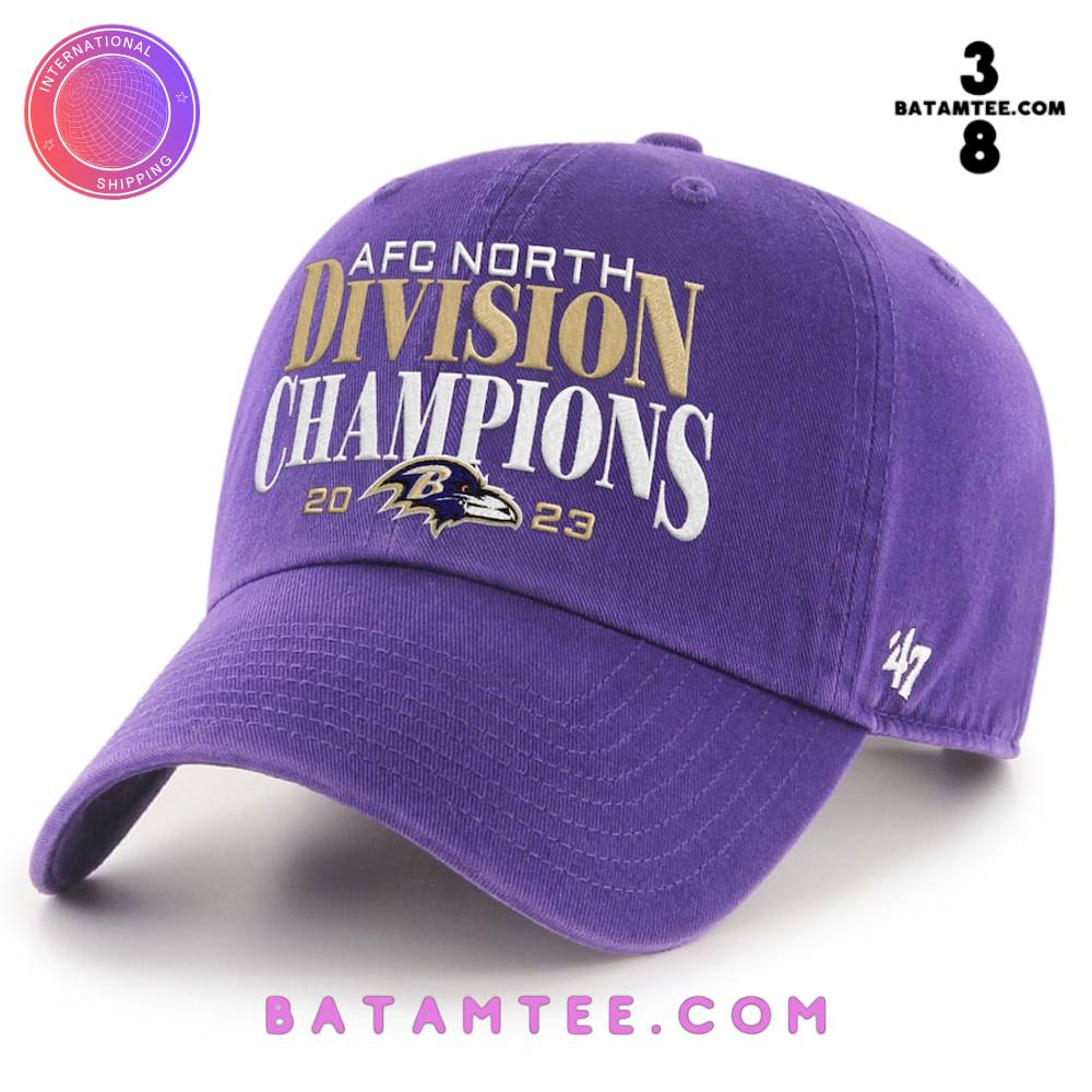 Baltimore Ravens 2023 AFC North Divion Champions Purple Cap's Overview - Batamtee Shop - Threads & Totes: Your Style Destination