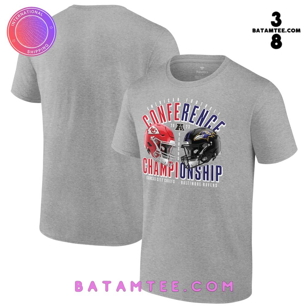 Baltimore Ravens vs. Kansas City Chiefs 2023 AFC Championship T-Shirt's Overview - Batamtee Shop - Threads & Totes: Your Style Destination