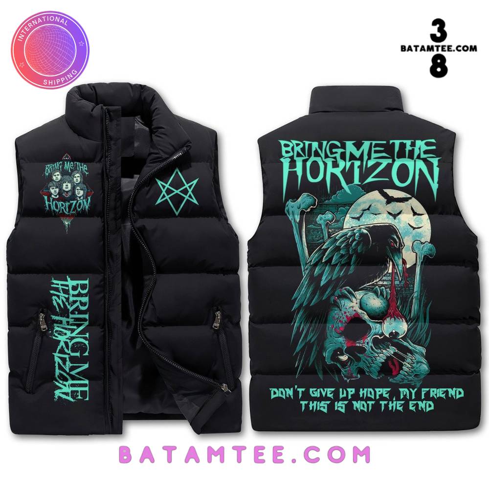 Bring Me The Horizon Don't Give Up Hope Sleeveless Puffer Jacket