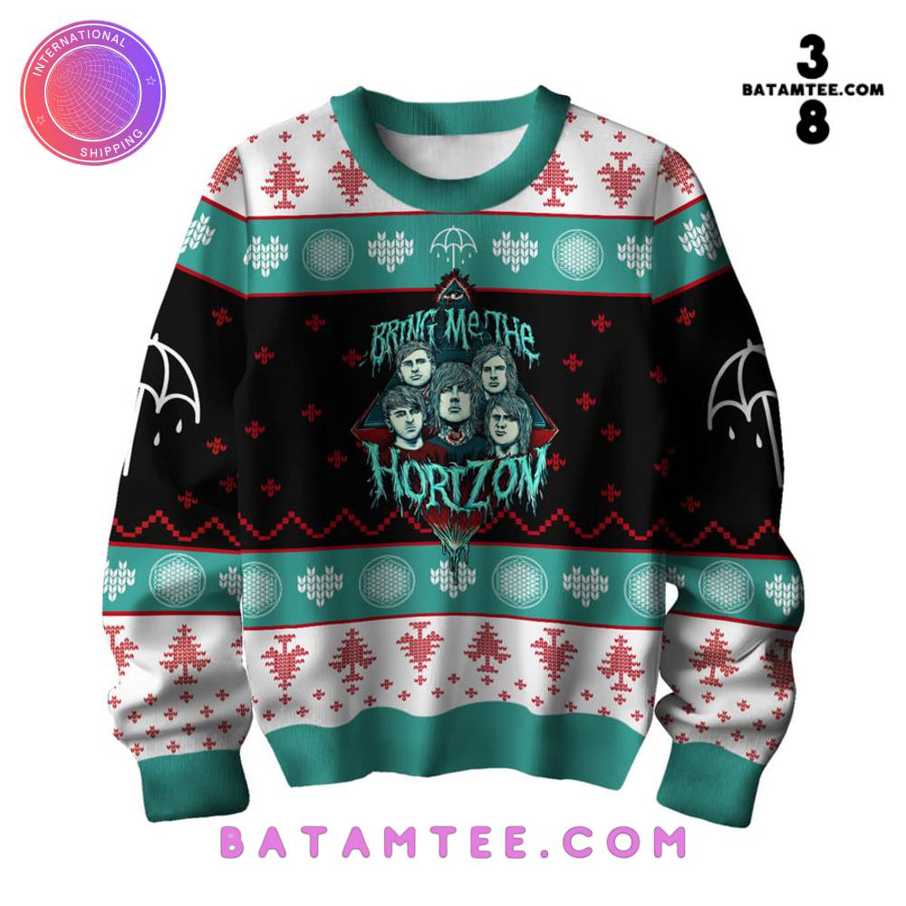 Bring Me The Horizon Rock Band Ugly Christmas Sweater's Overview - Batamtee Shop - Threads & Totes: Your Style Destination