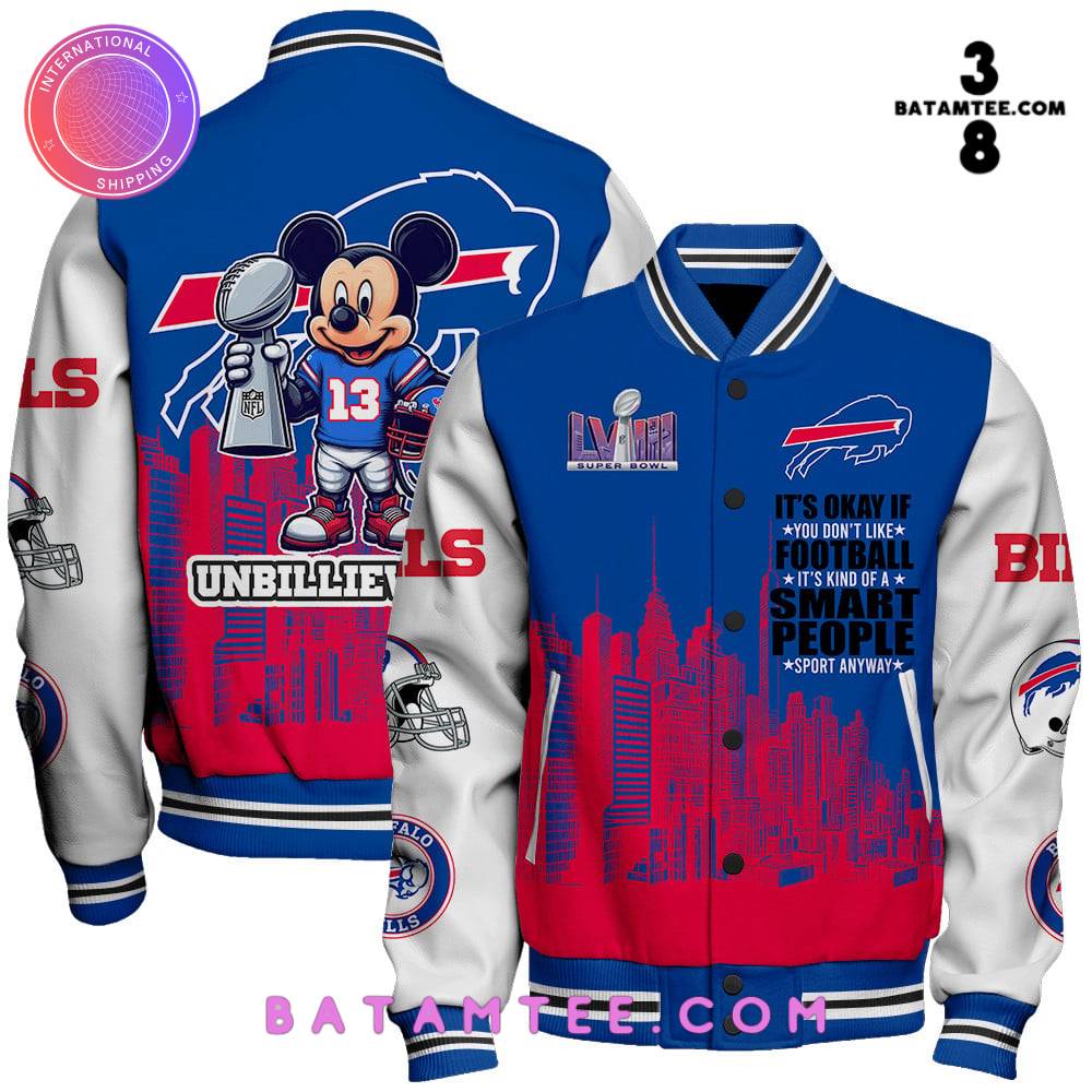 Buffallo Bills Unbillievable Mickey Mouse Super Bowl Jacket