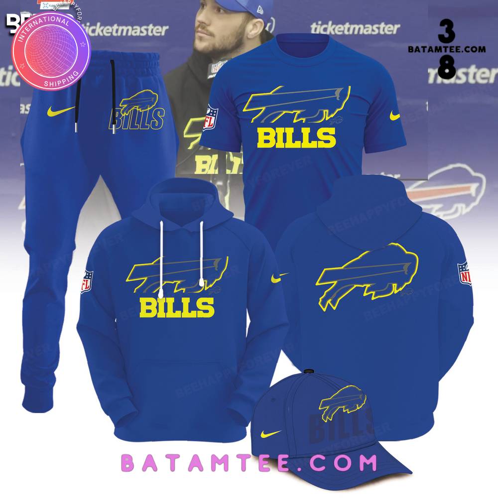 Buffalo Bills Blue Hoodie, Pants, Cap