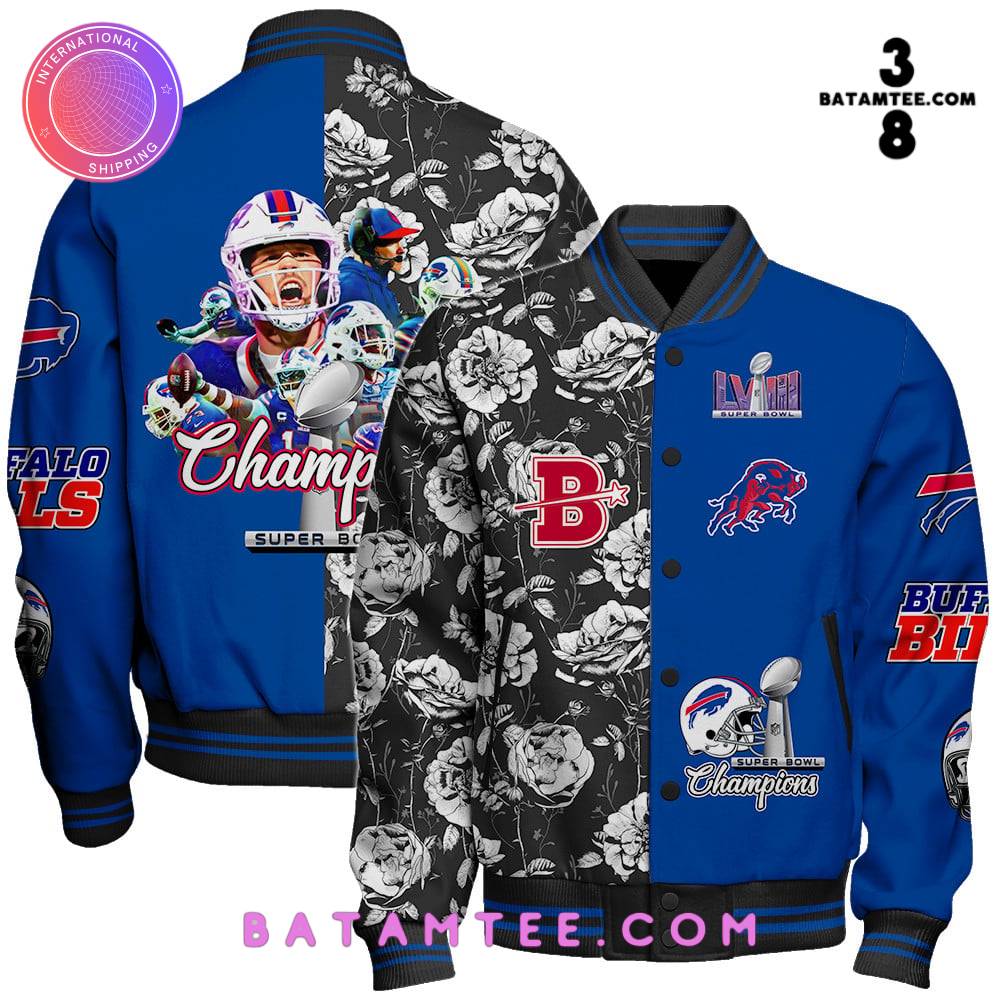 Buffalo Bills Flowers Super Bowl 2024 Jacket