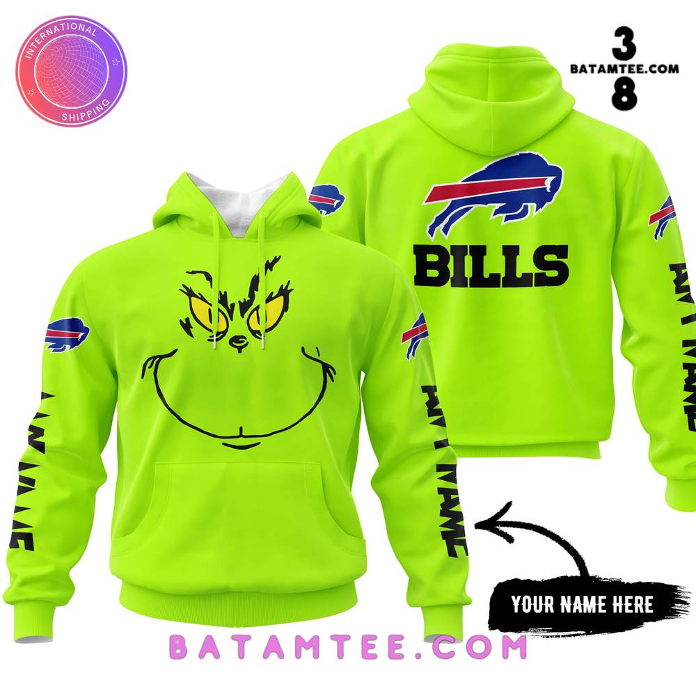 Buffalo Bills x Grinch Custom Name Special Design Hoodie