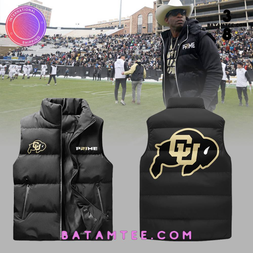 Colorado Buffaloes Coach Prime Black Sleeveless Jacket