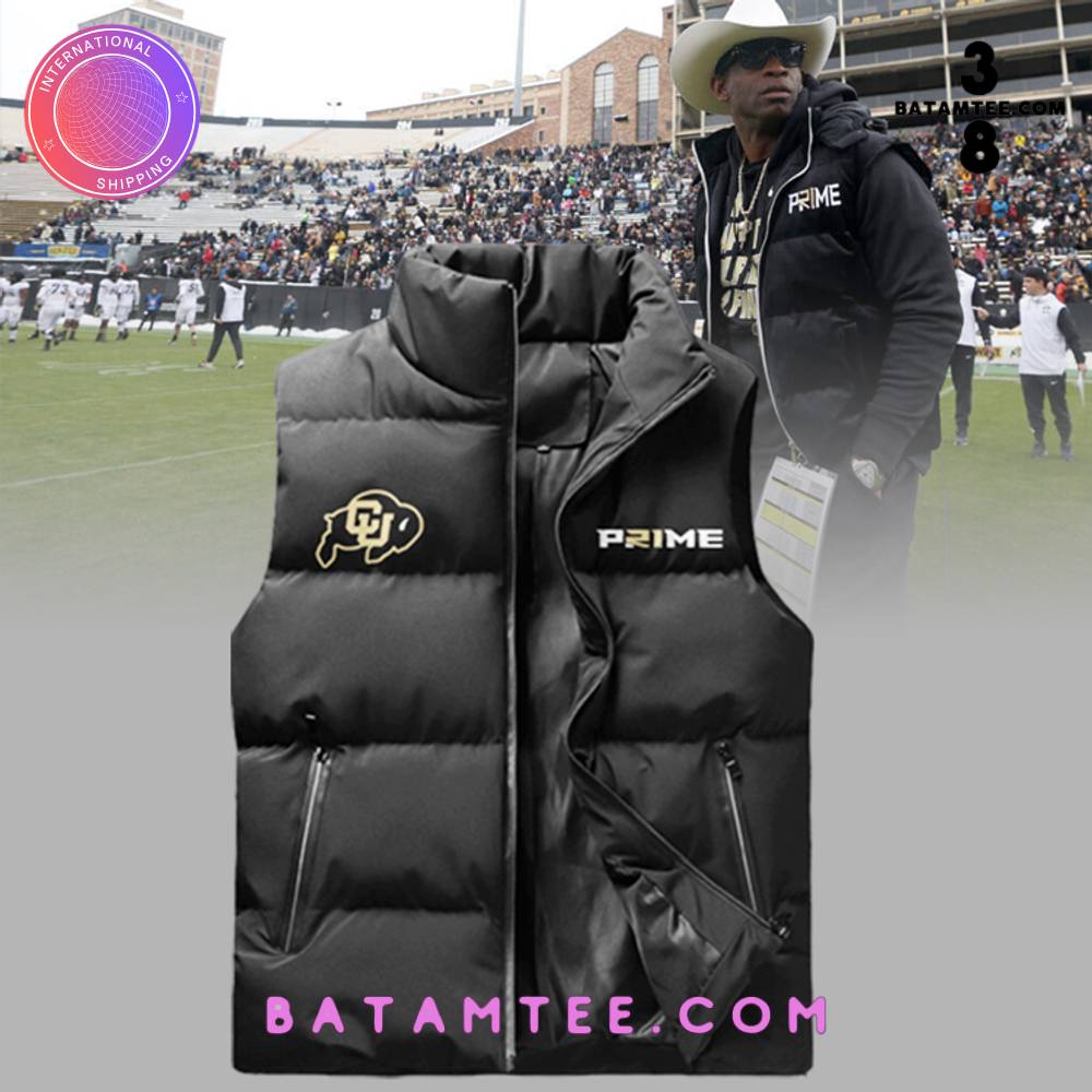 Colorado Buffaloes Coach Prime Black Sleeveless Jacket's Overview - Batamtee Shop - Threads & Totes: Your Style Destination