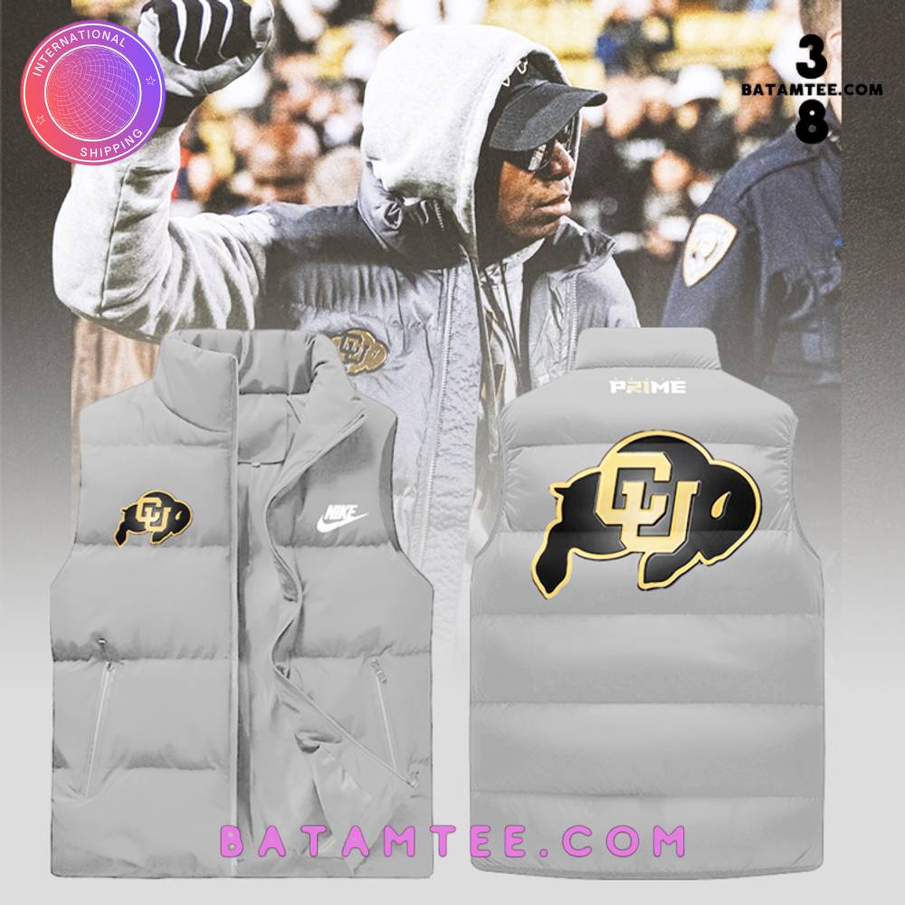 Colorado Buffaloes Coach Prime Grey Sleeveless Jacket