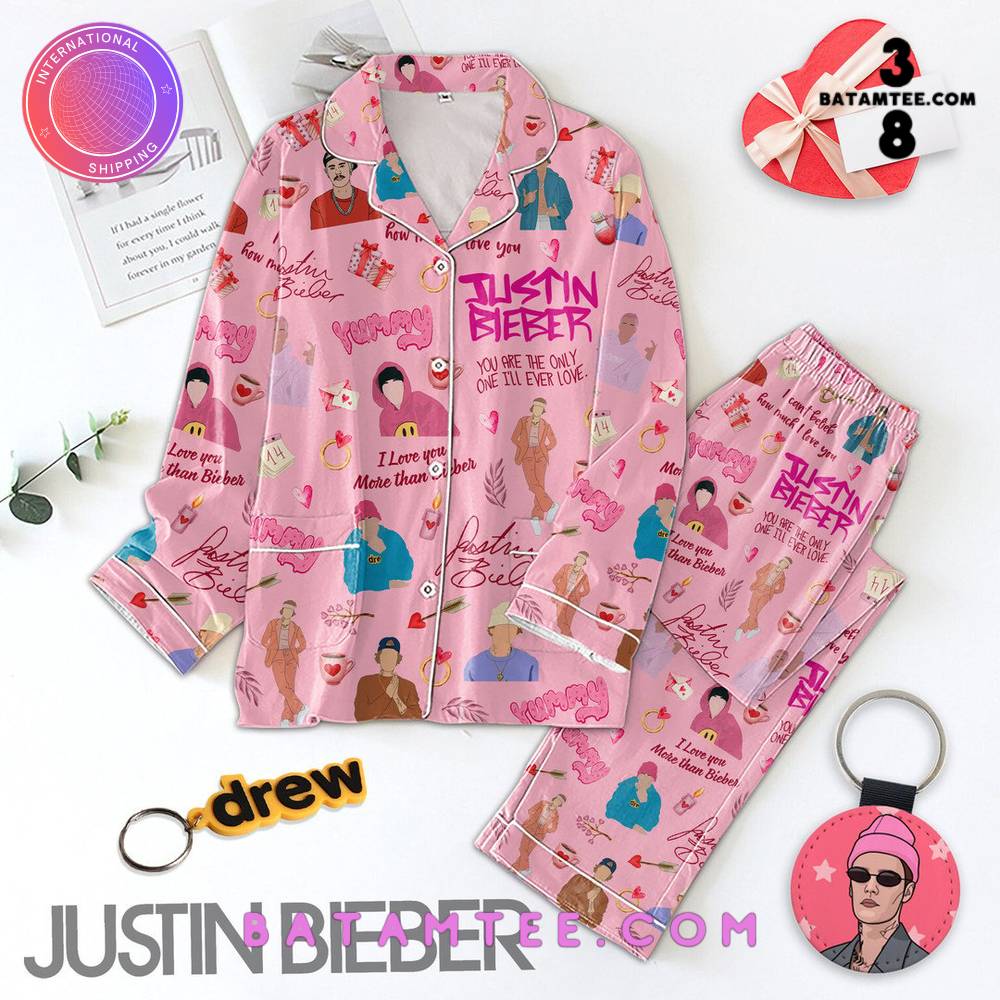 Justin Bieber I Love You Pink Button Down Pyjama Set's Overview - Batamtee Shop - Threads & Totes: Your Style Destination