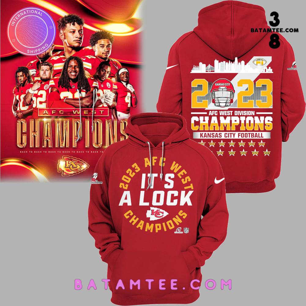 Kansas City Chiefs 2023 AFC West Champions "It's A Lock" Hoodie's Overview - Batamtee Shop - Threads & Totes: Your Style Destination