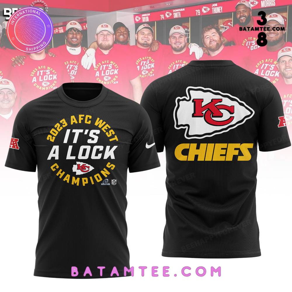 Kansas City Chiefs 2023 AFC West Division Champions It's A Lock Black T-Shirt's Overview - Batamtee Shop - Threads & Totes: Your Style Destination