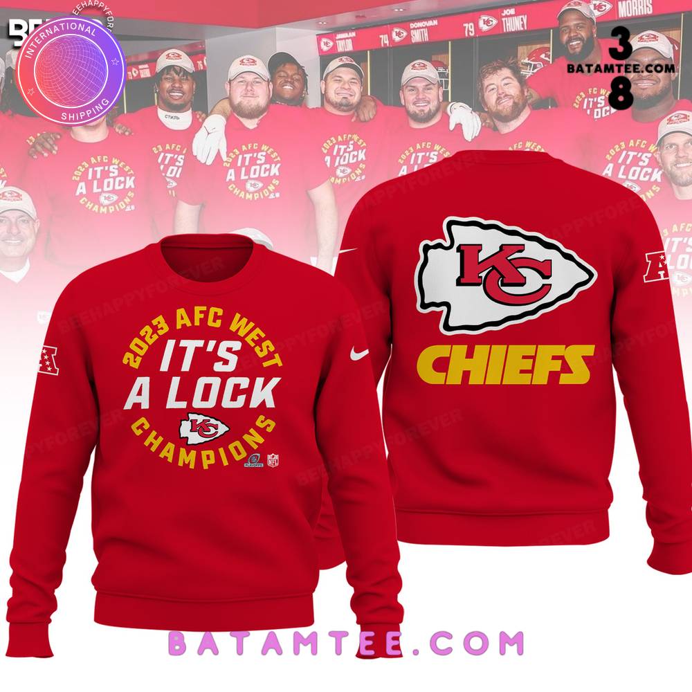 Kansas City Chiefs 2023 AFC West Division Champions It's A Lock Sweatshirt's Overview - Batamtee Shop - Threads & Totes: Your Style Destination