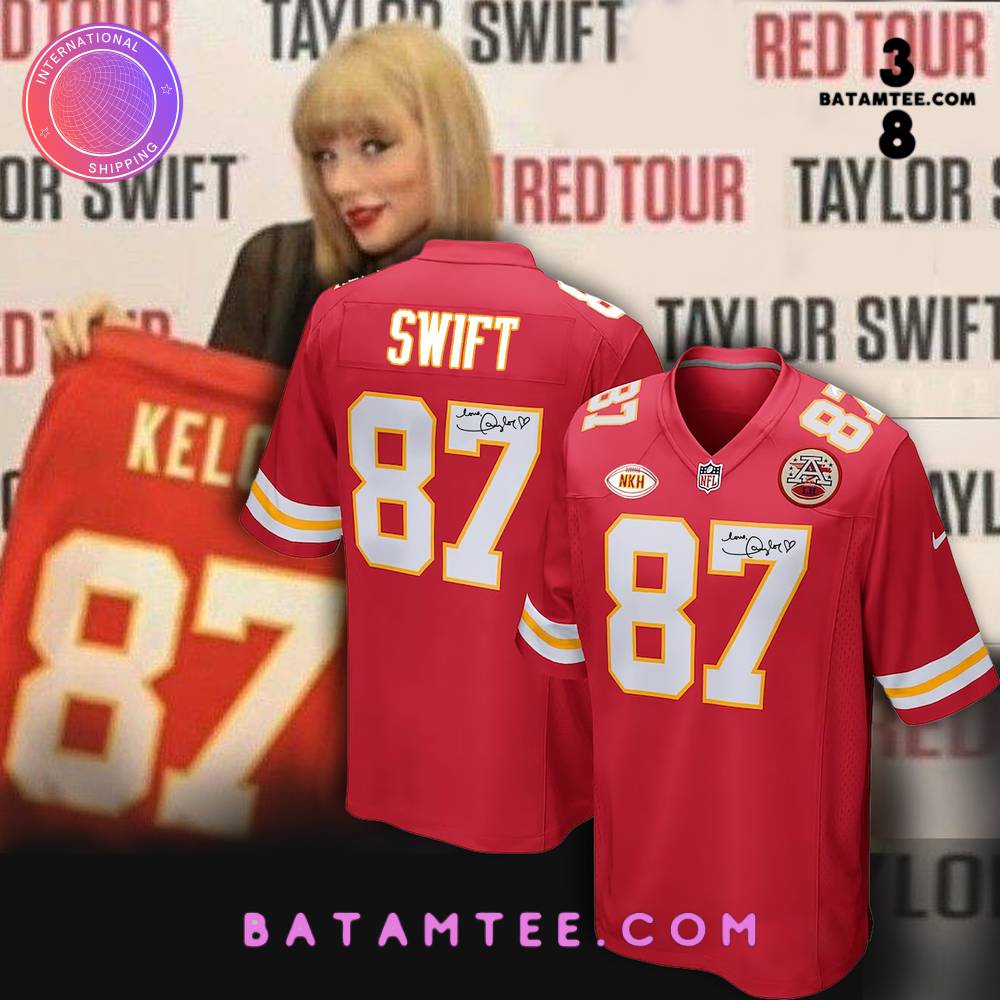 Kansas City Chiefs Travis Kelce Swift Name Football Jersey's Overview - Batamtee Shop - Threads & Totes: Your Style Destination