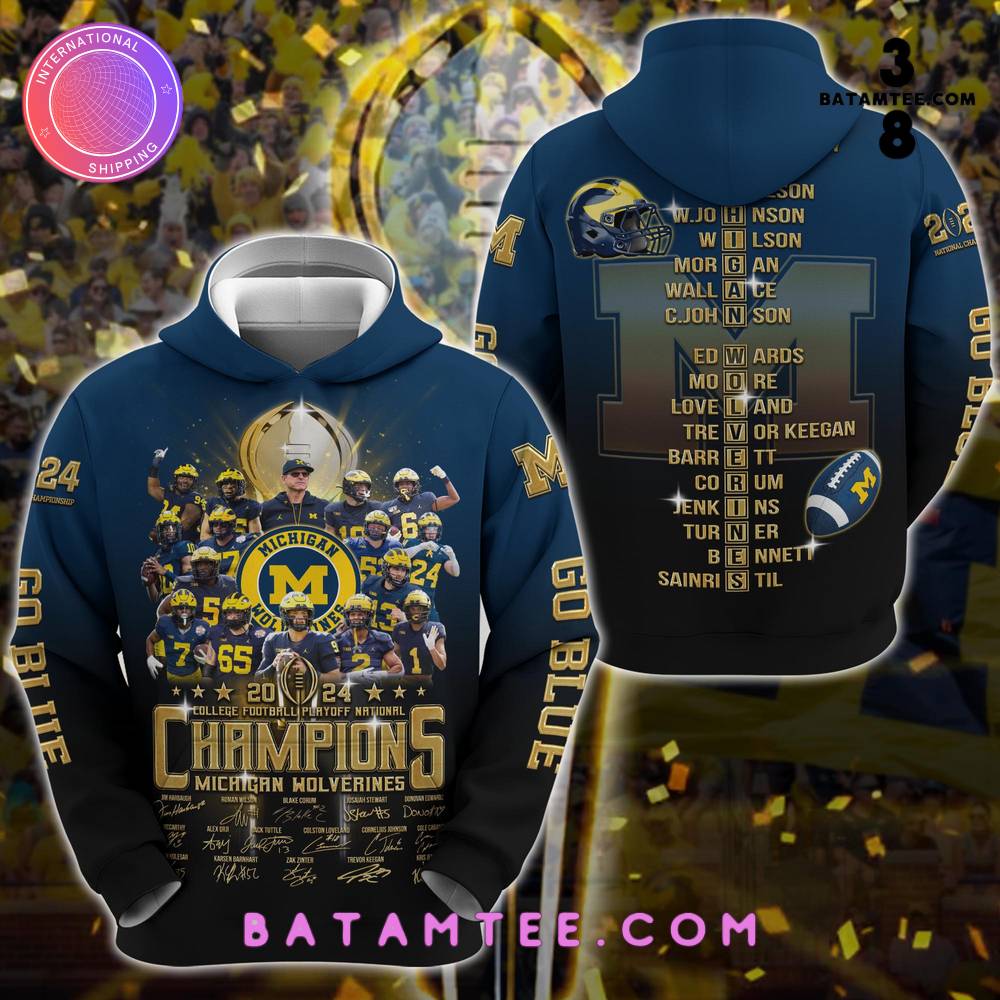 Michigan Wolverines 2024 CFP National Champions Hoodie, Pants