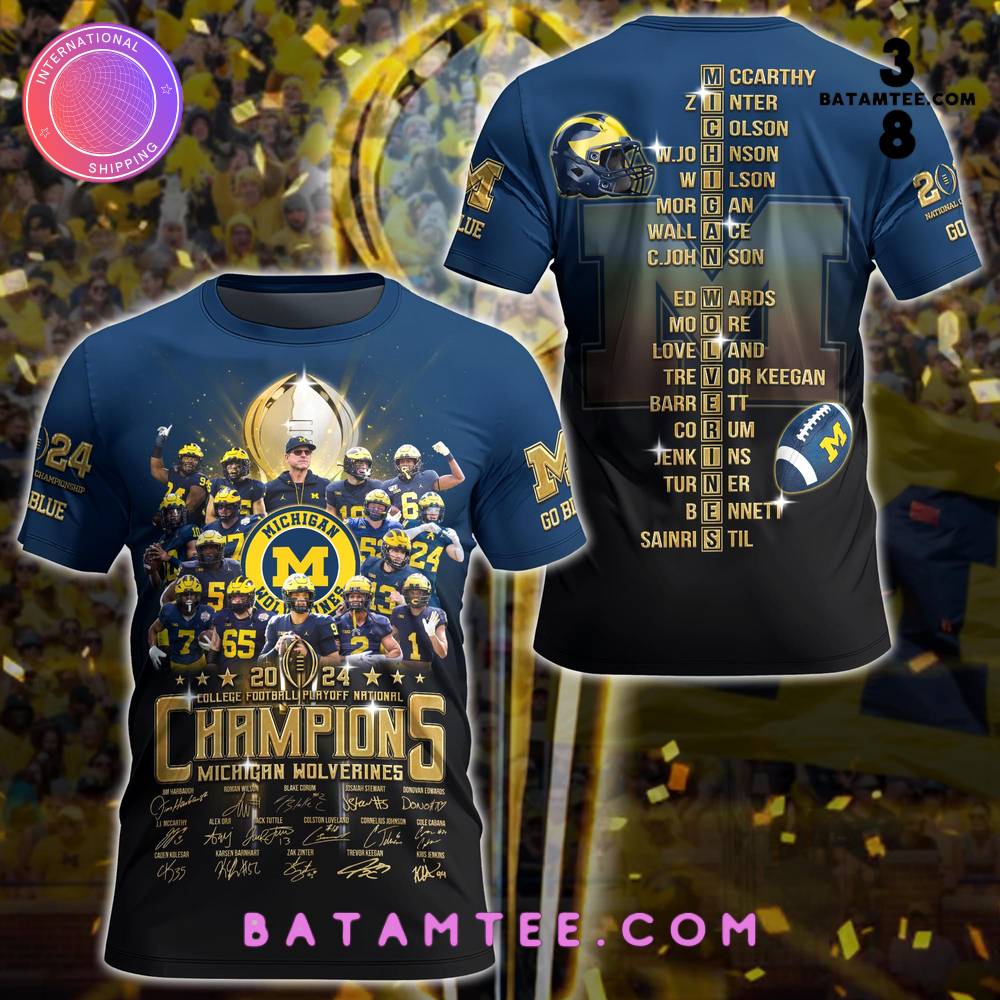 Michigan Wolverines 2024 CFP National Champions T-Shirt