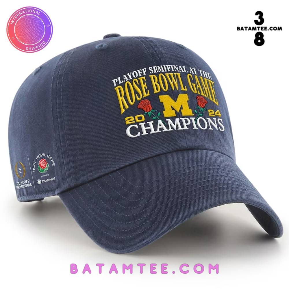 Michigan Wolverines Playoff Semifinal 2024 Rose Bowl Game Champions Classic Cap