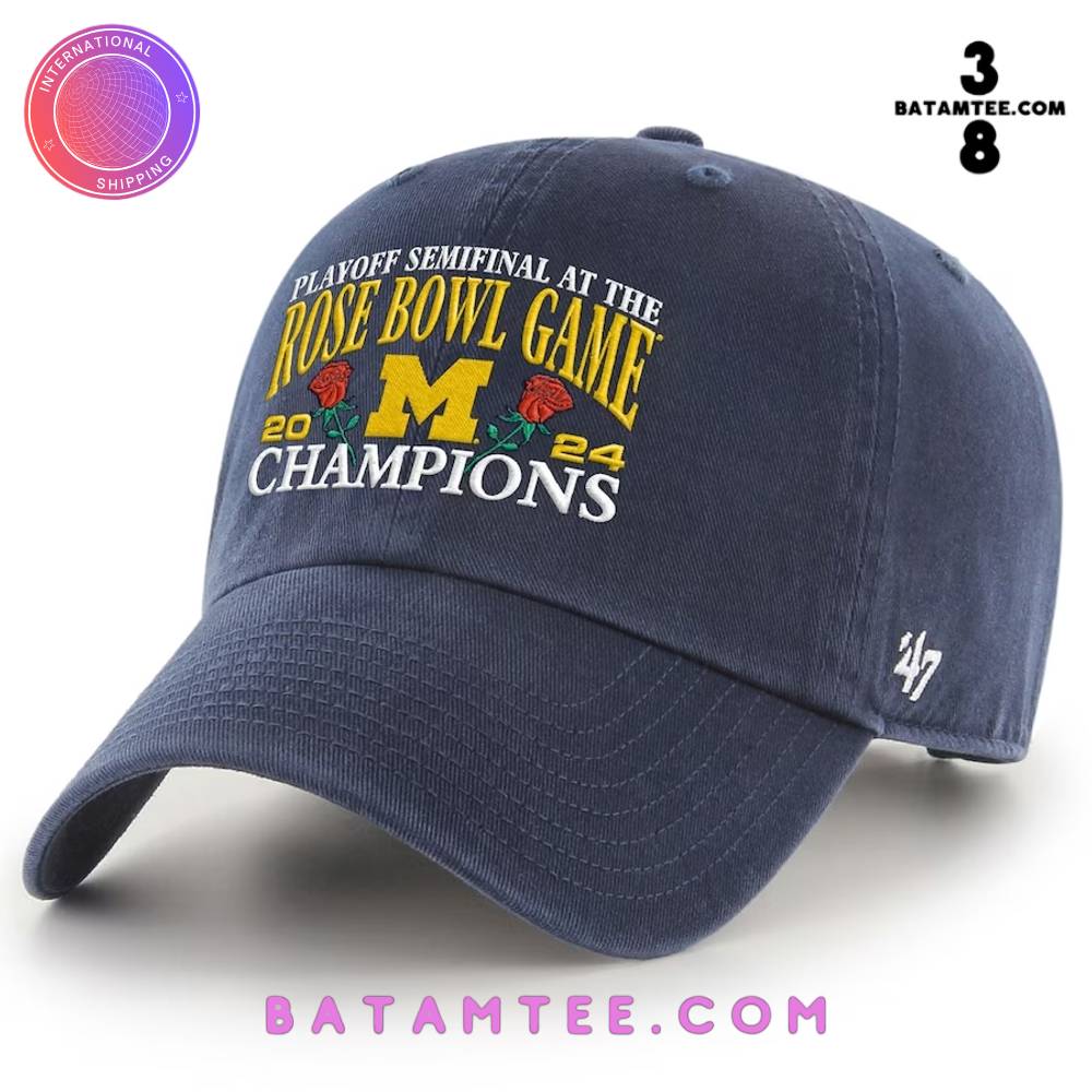 Michigan Wolverines Playoff Semifinal 2024 Rose Bowl Game Champions Classic Cap