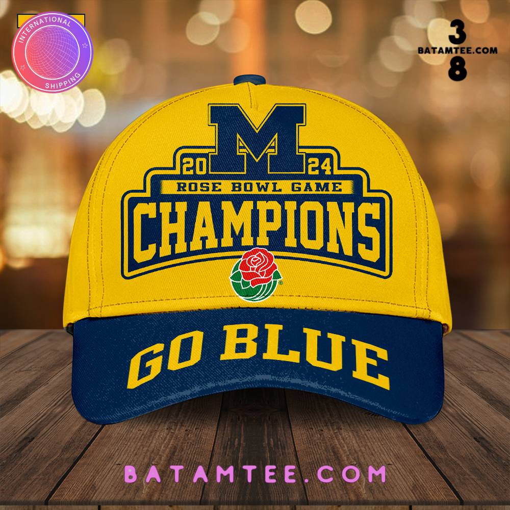 Michigan Wolverines Rose Bowl Game Champions 2024 Go Blue Cap