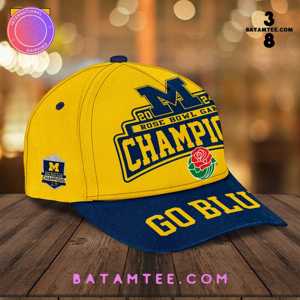 Michigan Wolverines Rose Bowl Game Champions 2024 Go Blue Cap's Overview - Batamtee Shop - Threads & Totes: Your Style Destination