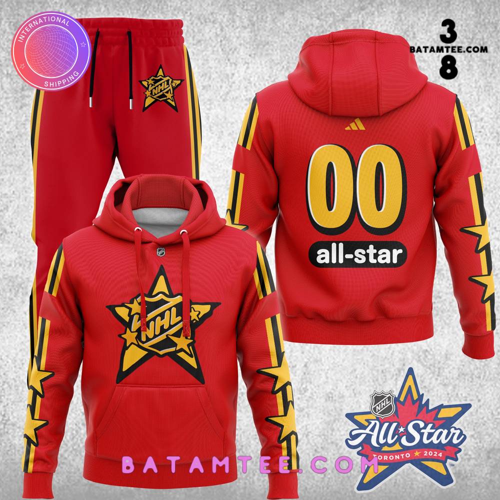 NHL Allstar x Justin Bieber Toronto 2024 Red Hoodie, Pants's Overview - Batamtee Shop - Threads & Totes: Your Style Destination