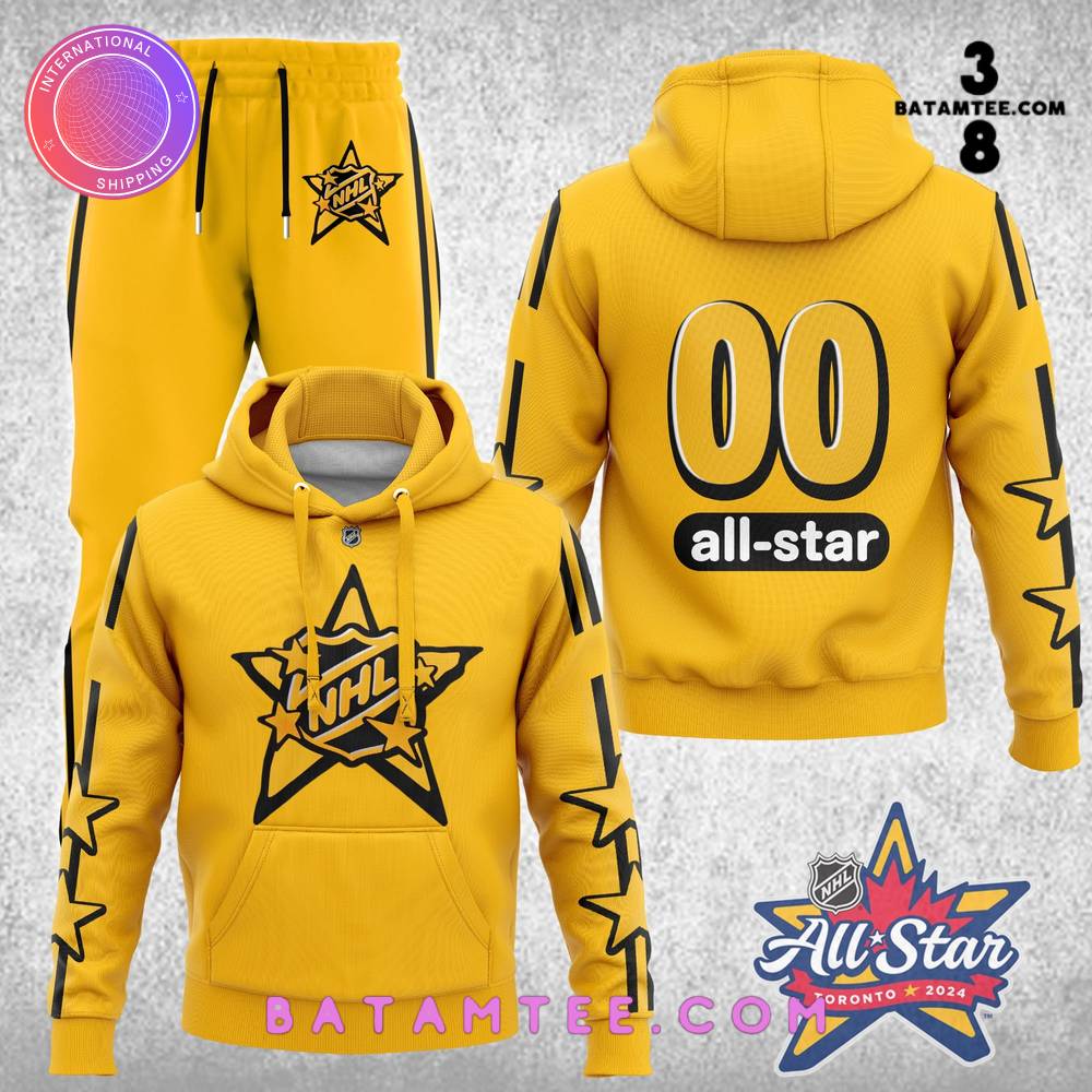 NHL Allstar x Justin Bieber Toronto 2024 Yellow Hoodie, Pants's Overview - Batamtee Shop - Threads & Totes: Your Style Destination