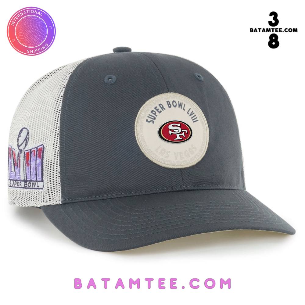 San Francisco 49ers Super Bowl LVIII Patch Trucker Adjustable Hat - Charcoal's Overview - Batamtee Shop - Threads & Totes: Your Style Destination