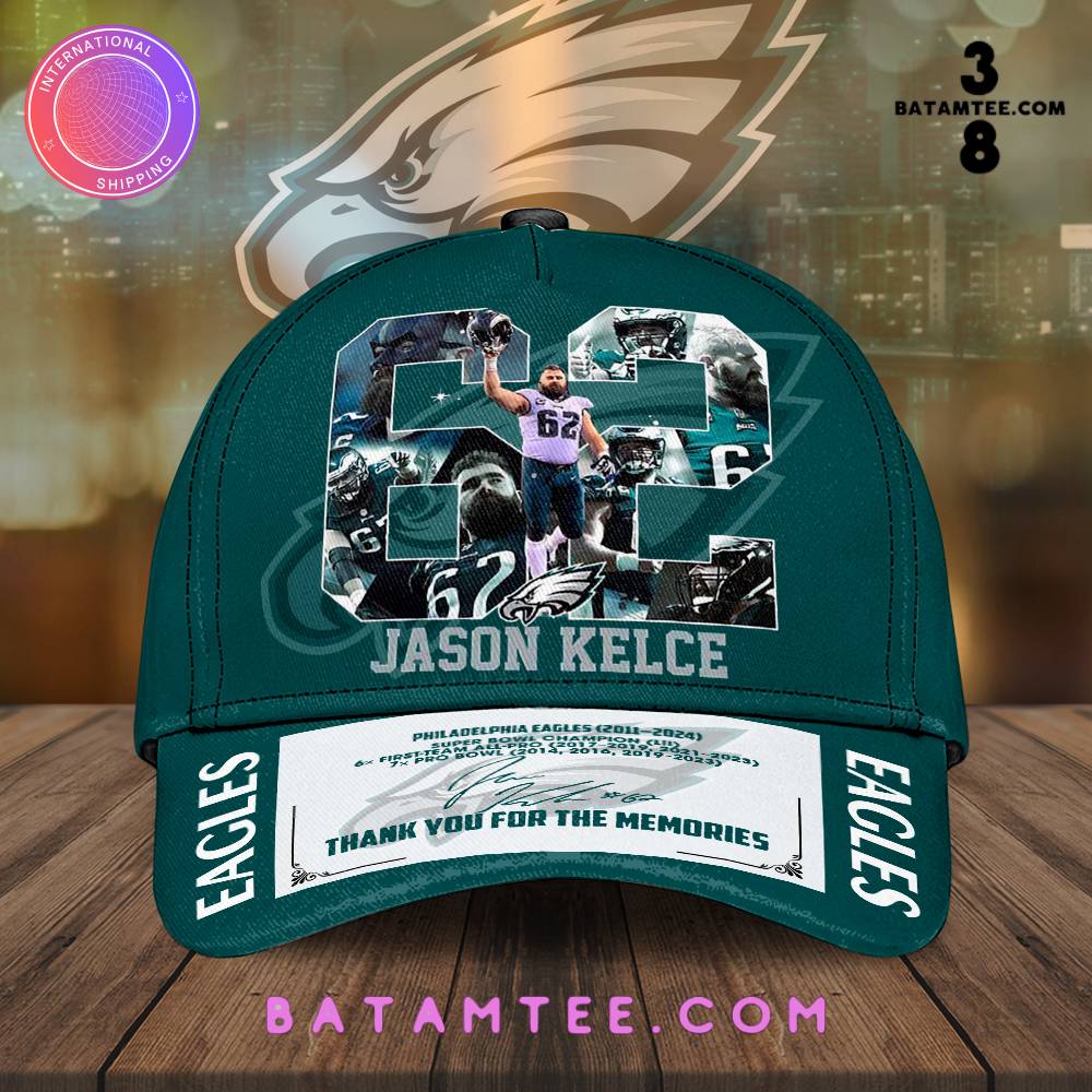 Philadelphia Eagles x Jason Kelce Thank You For The Memories Cap's Overview - Batamtee Shop - Threads & Totes: Your Style Destination