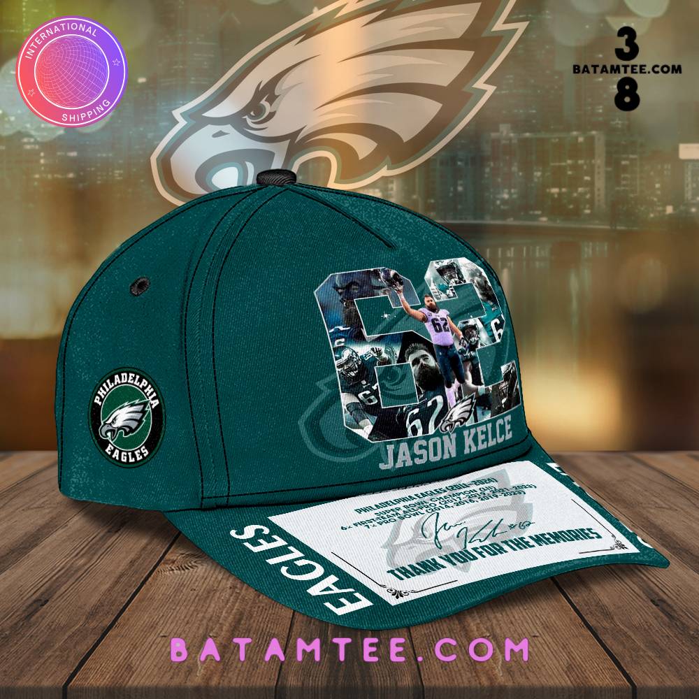 Philadelphia Eagles x Jason Kelce Thank You For The Memories Cap's Overview - Batamtee Shop - Threads & Totes: Your Style Destination