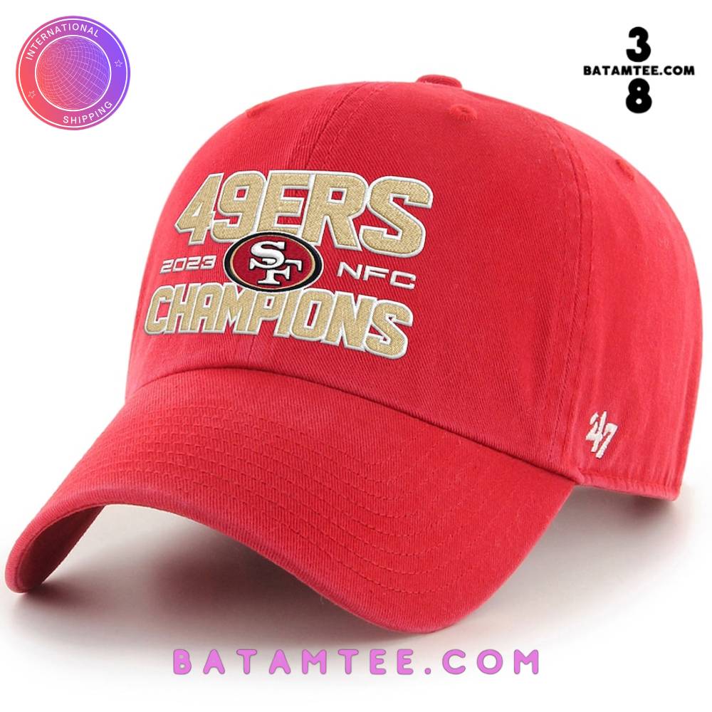 San Francisco 49ers 2023 NFC Champions Clean Up Adjustable Hat - Scarlet's Overview - Batamtee Shop - Threads & Totes: Your Style Destination