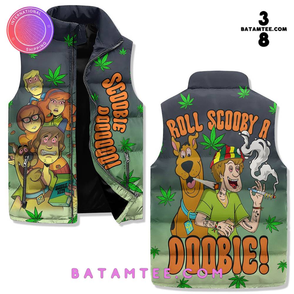 Scooby Doo! Roll Scooby A Doobie Sleeveless Puffer Jacket