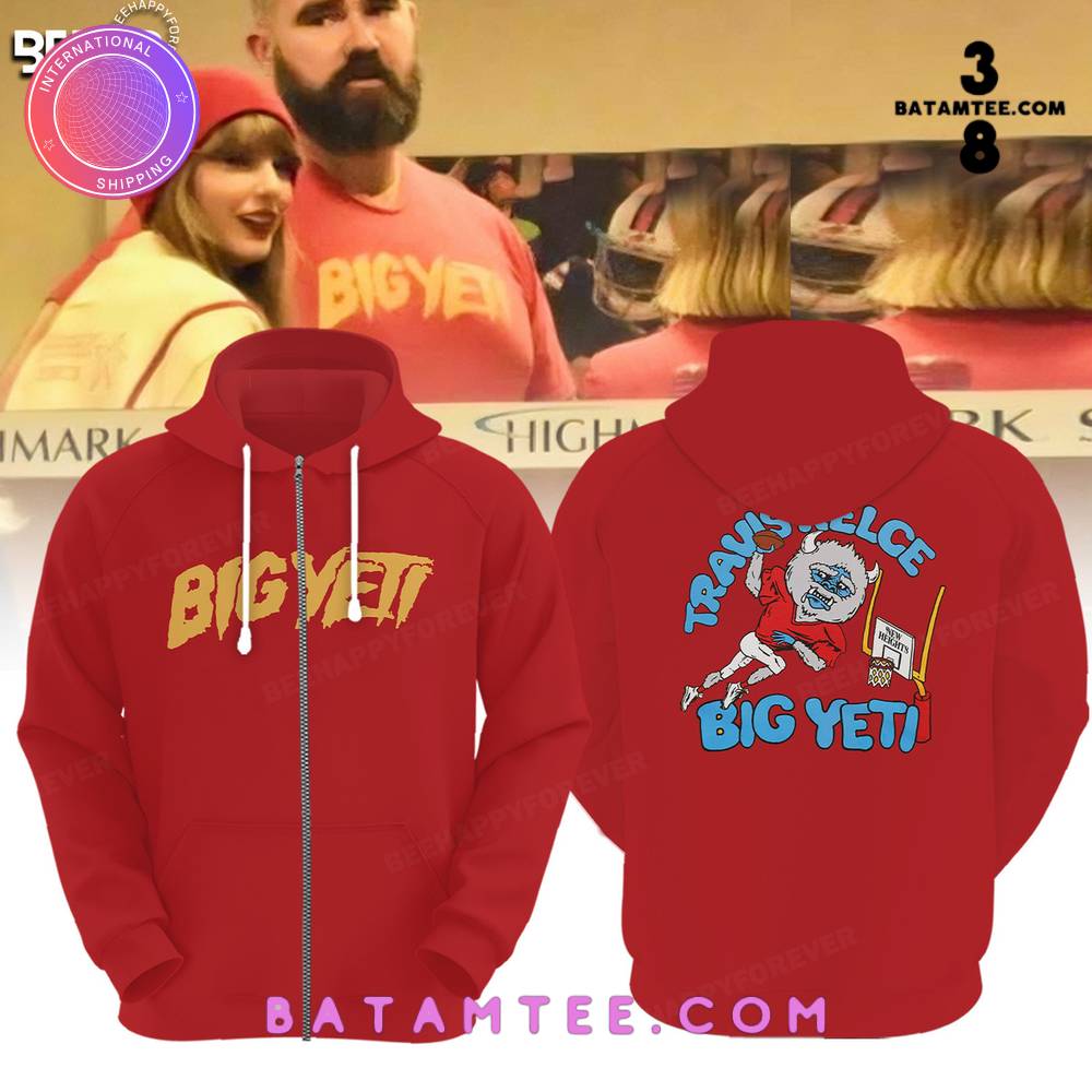 Travis Kelce Big Yeti Red Hoodie's Overview - Batamtee Shop - Threads & Totes: Your Style Destination