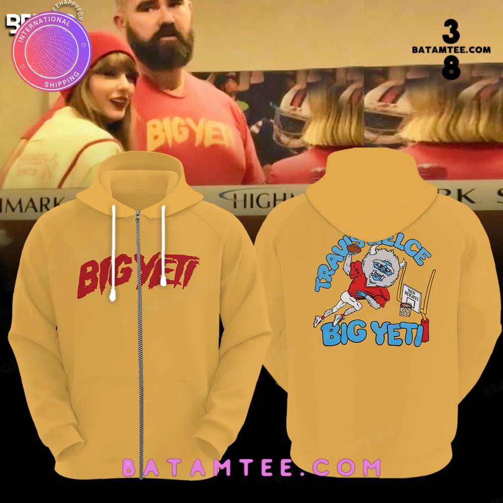 Travis Kelce Big Yeti Yellow Hoodie's Overview - Batamtee Shop - Threads & Totes: Your Style Destination