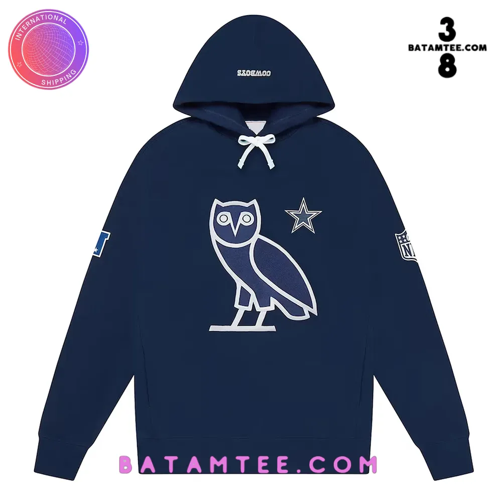 OVO x Dallas Cowboy OG Owl Navy Hoodie's Overview - Batamtee Shop - Threads & Totes: Your Style Destination