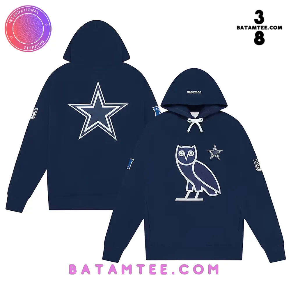 OVO x Dallas Cowboy OG Owl Navy Hoodie