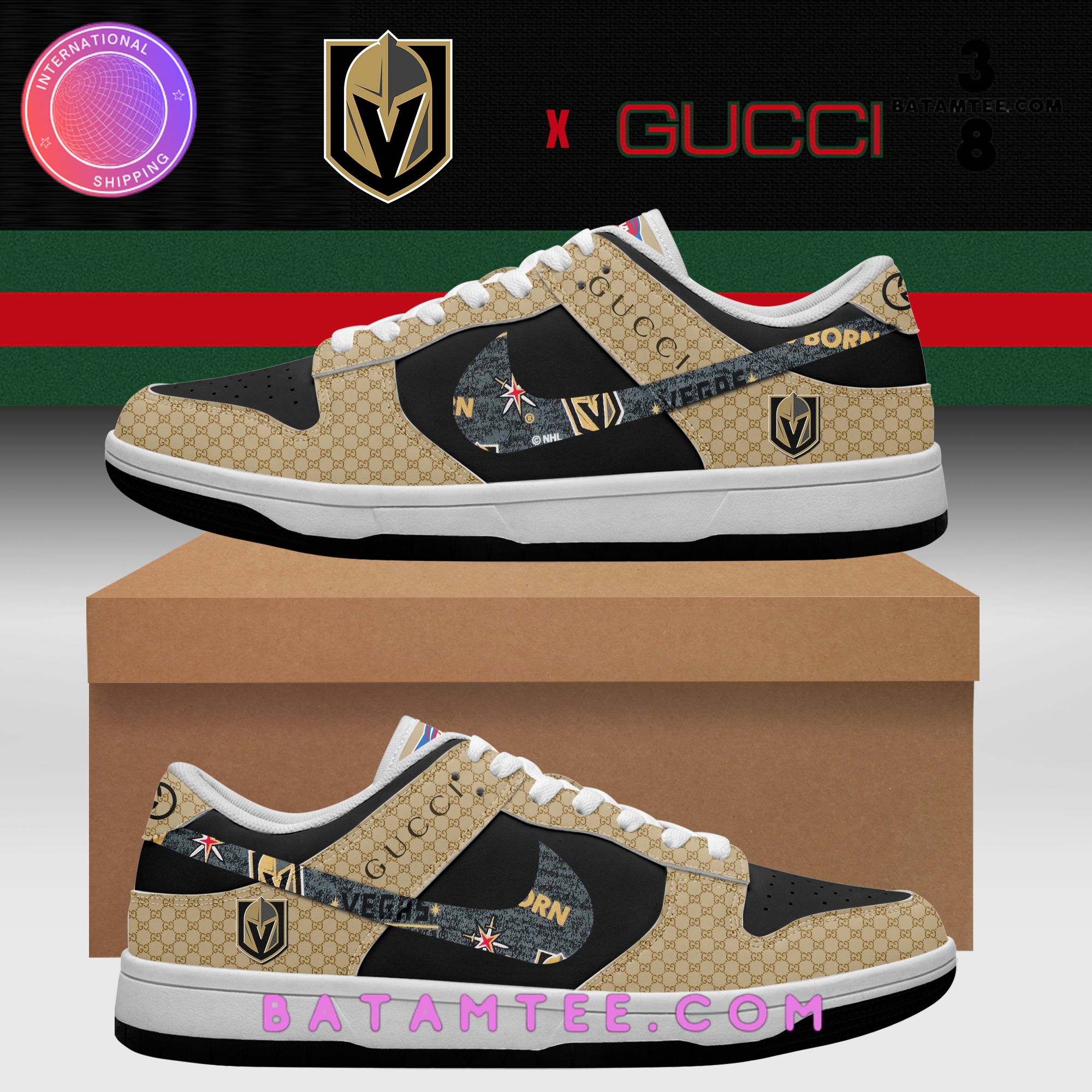 NHL Vegas Golden Knights x Gucci Nike Dunk Low