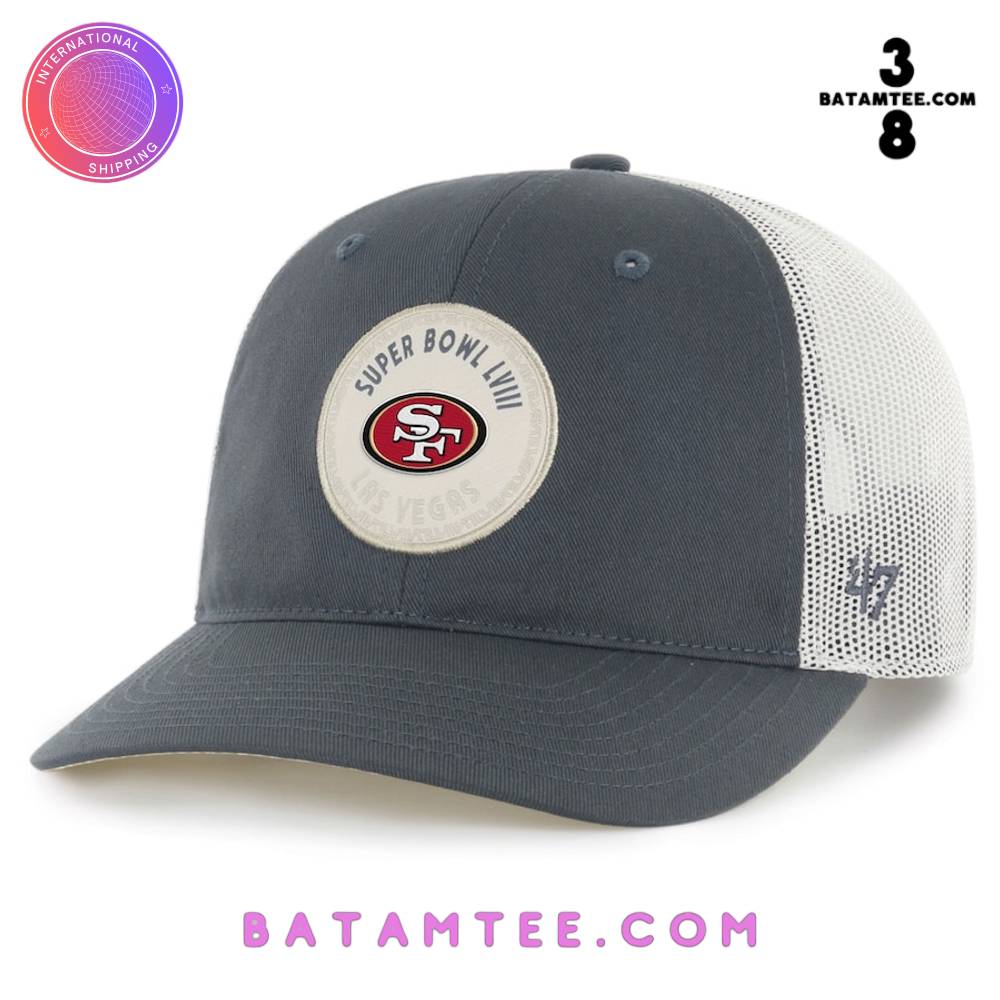 San Francisco 49ers Super Bowl LVIII Patch Trucker Adjustable Hat - Charcoal's Overview - Batamtee Shop - Threads & Totes: Your Style Destination