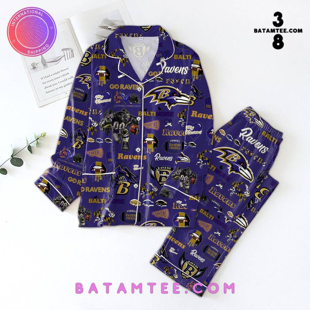 Baltimore Ravens Purple Button Down Pyjama Set's Overview - Batamtee Shop - Threads & Totes: Your Style Destination