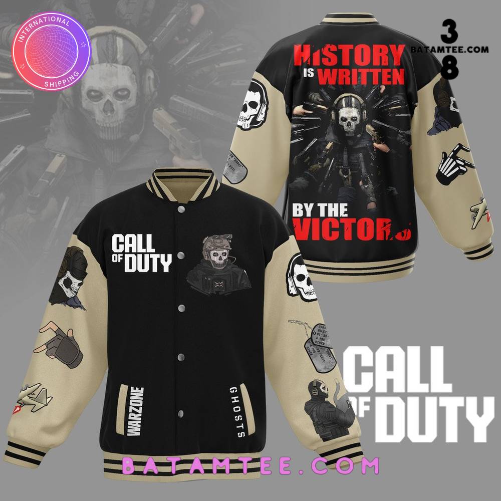 Call Of Duty "History is Written by the Victors" Baseball Jacket's Overview - Batamtee Shop - Threads & Totes: Your Style Destination