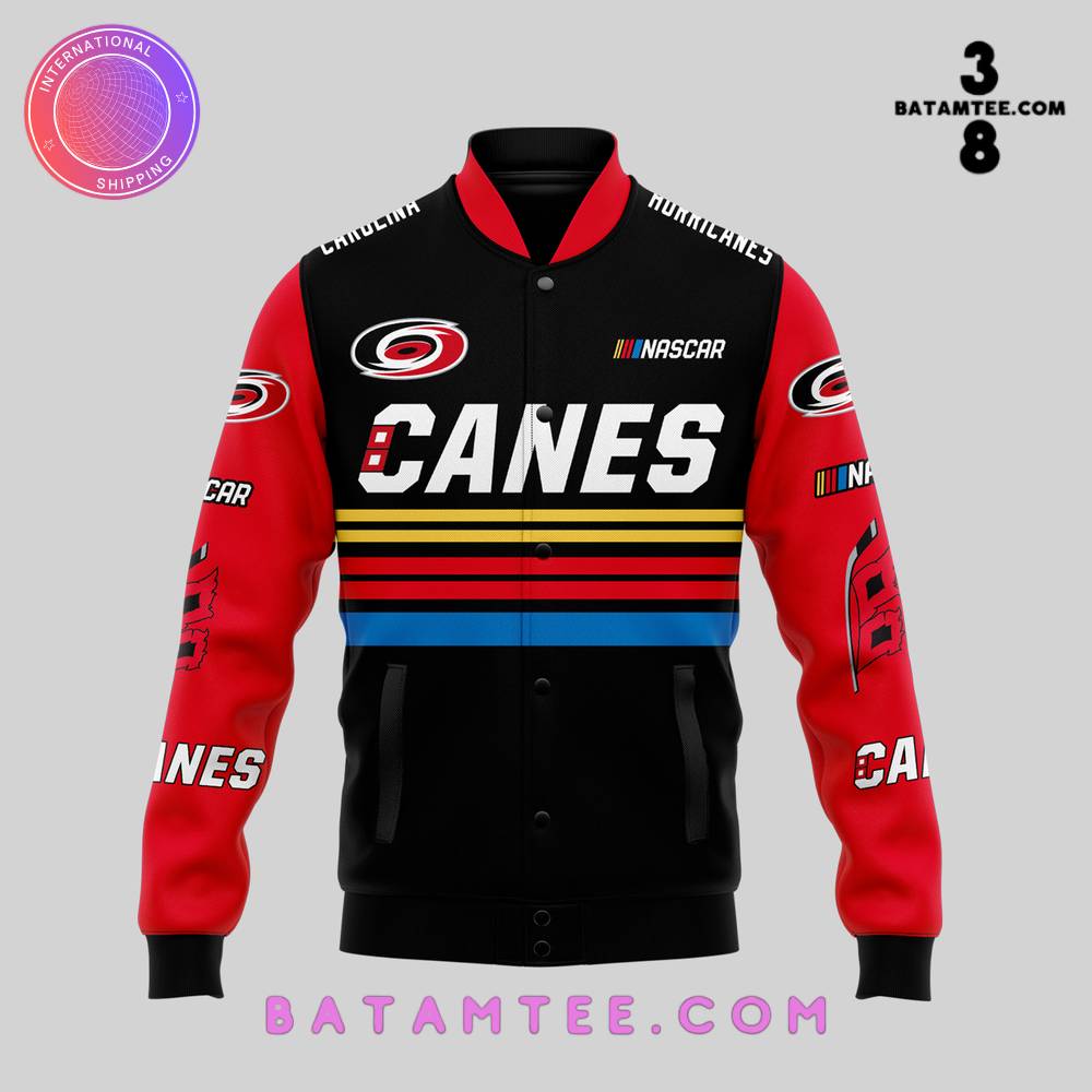 Carolina Hurricanes x NASCAR Day Against Wild Baseball Jacket