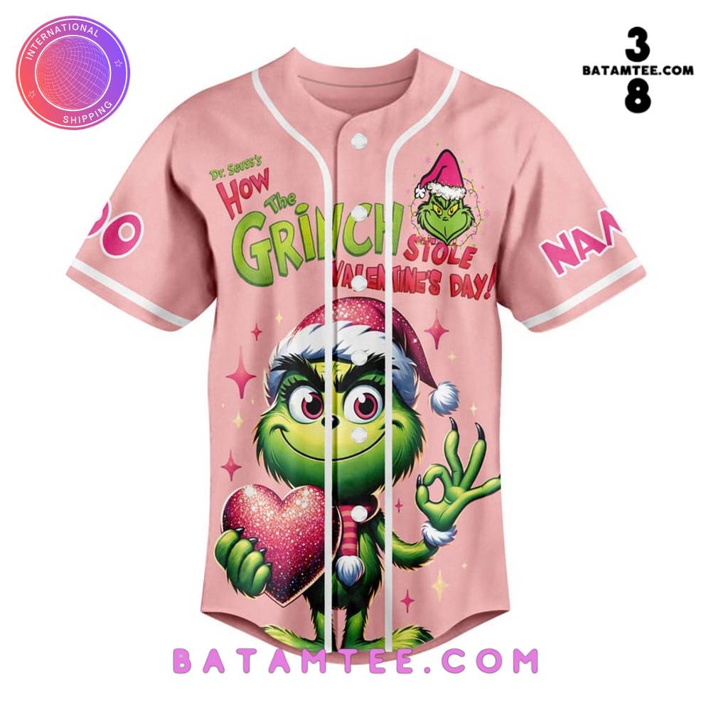 Grinch I'm Back Valentines Day Cancelled Custom Name Baseball Jersey