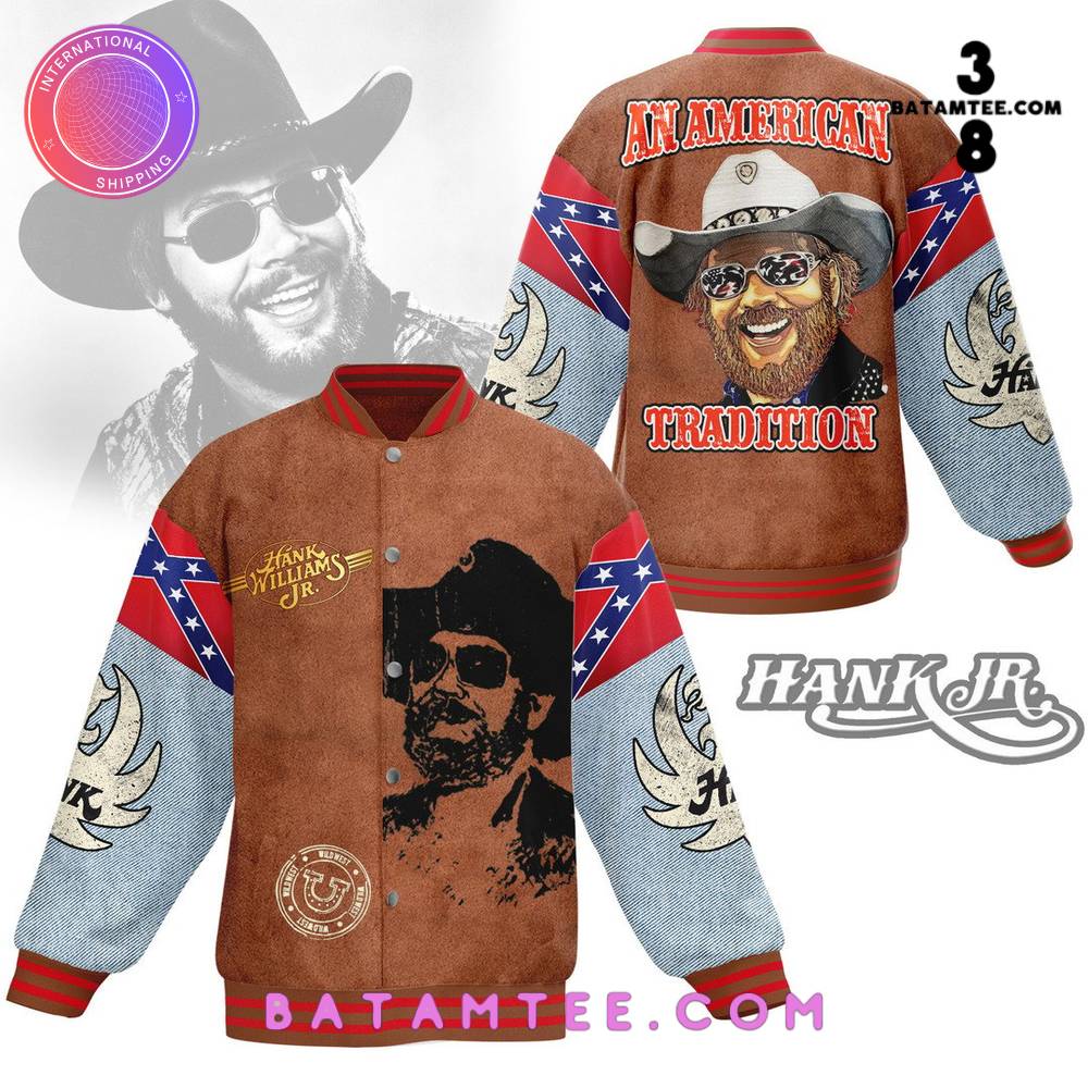 Hank William Jr An American Tradition Baseball Jacket's Overview - Batamtee Shop - Threads & Totes: Your Style Destination