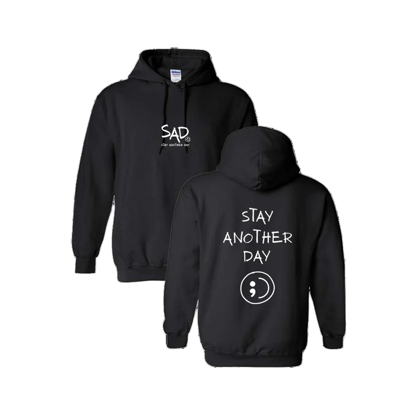 Stay Another Day Black Hoodie's Overview - Batamtee Shop - Threads & Totes: Your Style Destination