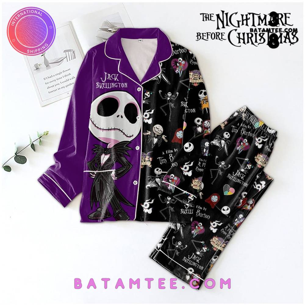 Jack Skellington The Nightmare Before Christmas Button Down Pyjama Set's Overview - Batamtee Shop - Threads & Totes: Your Style Destination