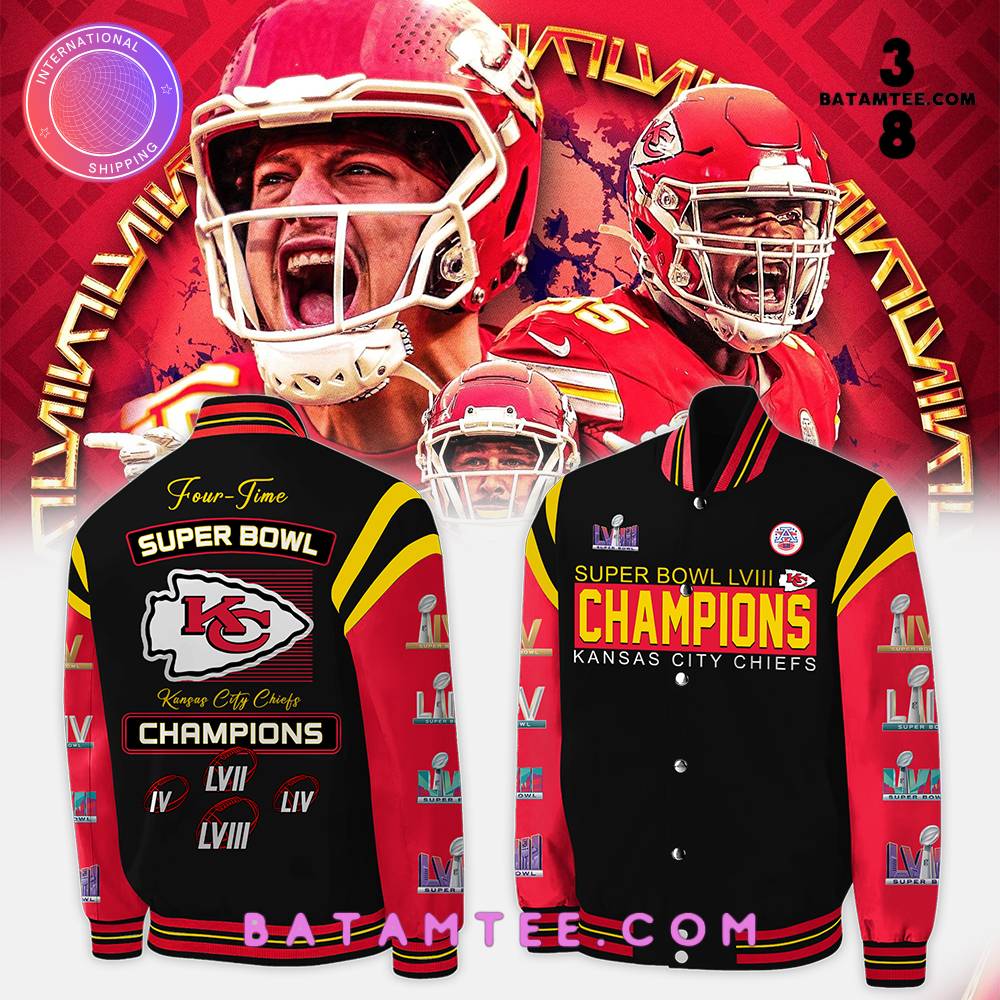 Kansas City Chiefs 4X Super Bowl Champions Baseball Jacket