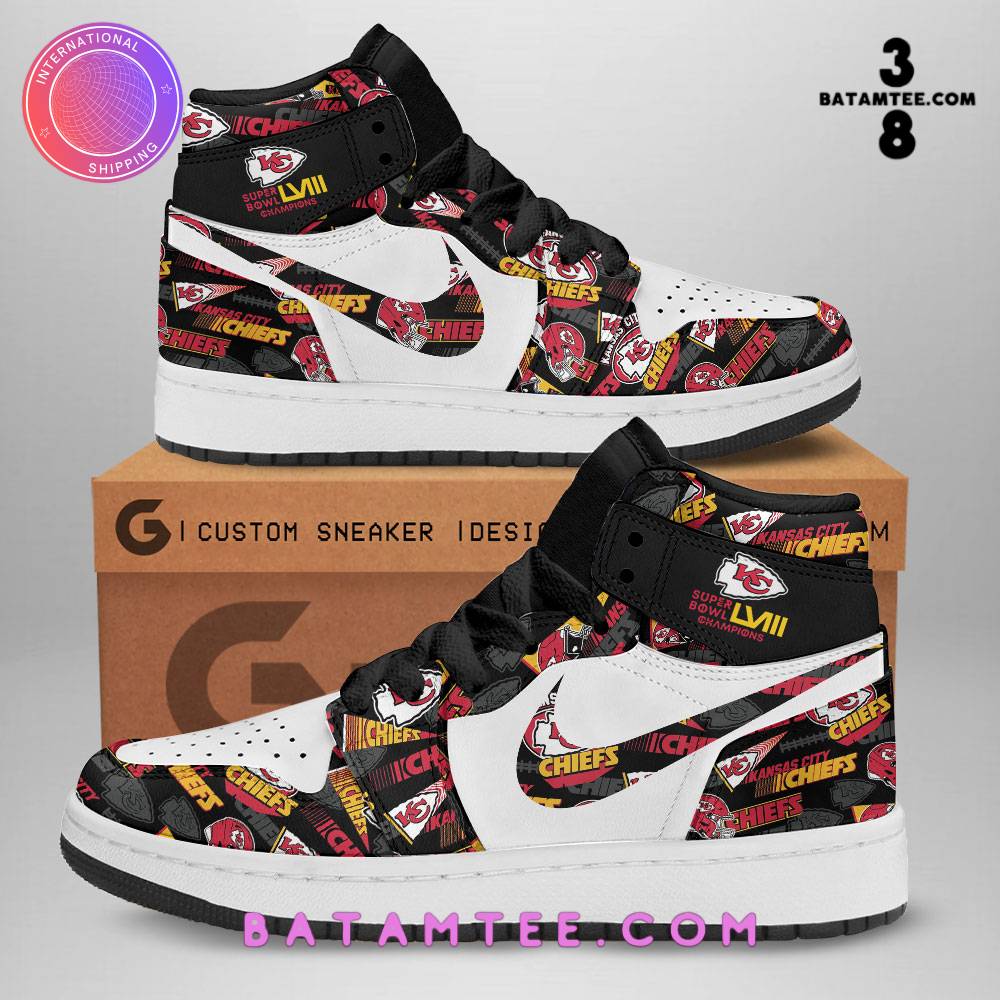 Kansas City Chiefs Super Bowl LVIII Champions Air Jordan 1 Sneaker's Overview - Batamtee Shop - Threads & Totes: Your Style Destination