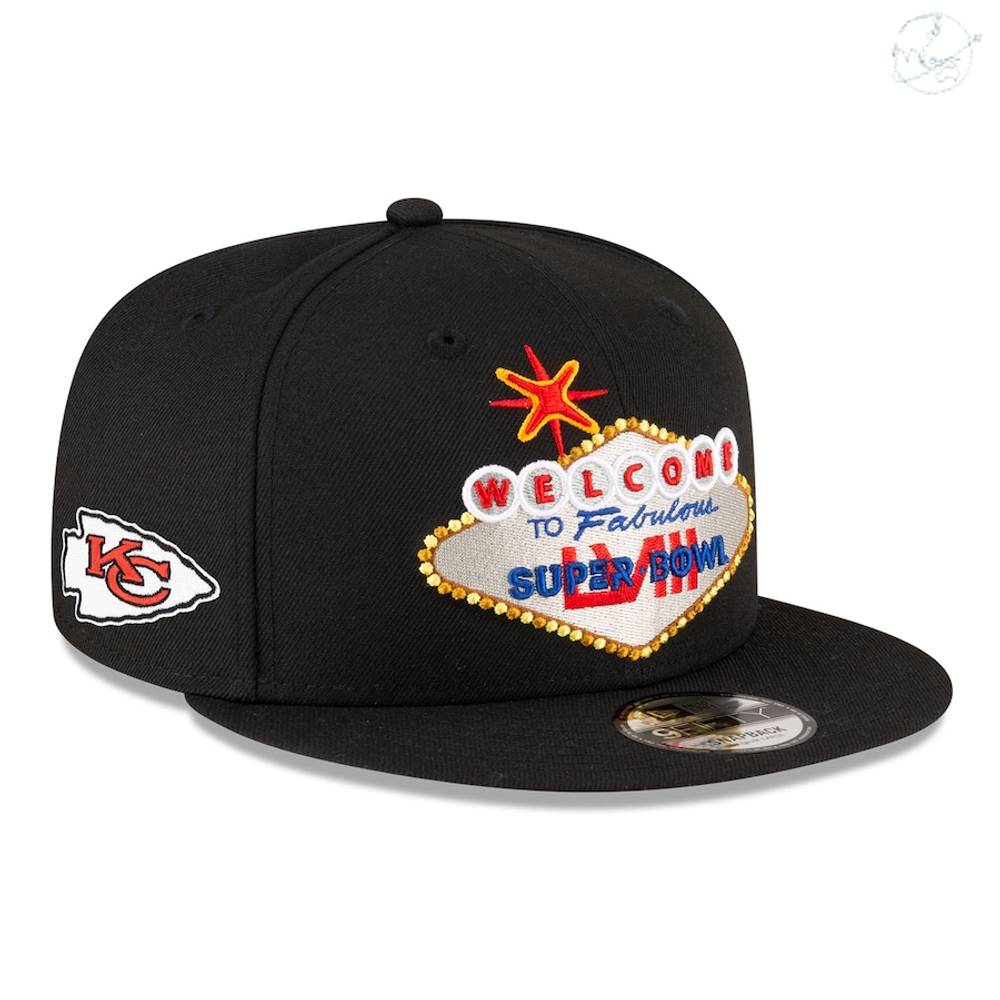 Kansas City Chiefs Welcom to Fabulous Super Bowl LVIII Tarmac Snapback Hat