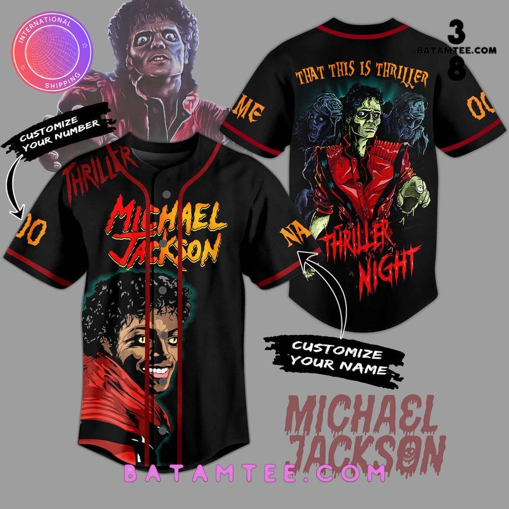 Micheal Jackson Thriller Night Custom Name Baseball Jersey's Overview - Batamtee Shop - Threads & Totes: Your Style Destination