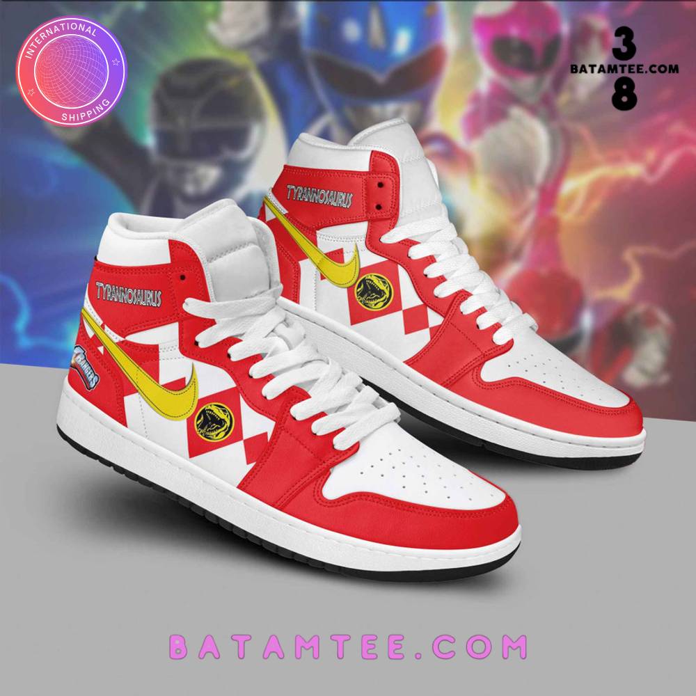 Power Rangers Tyrannosaurus Air Jordan 1 Sneaker's Overview - Batamtee Shop - Threads & Totes: Your Style Destination