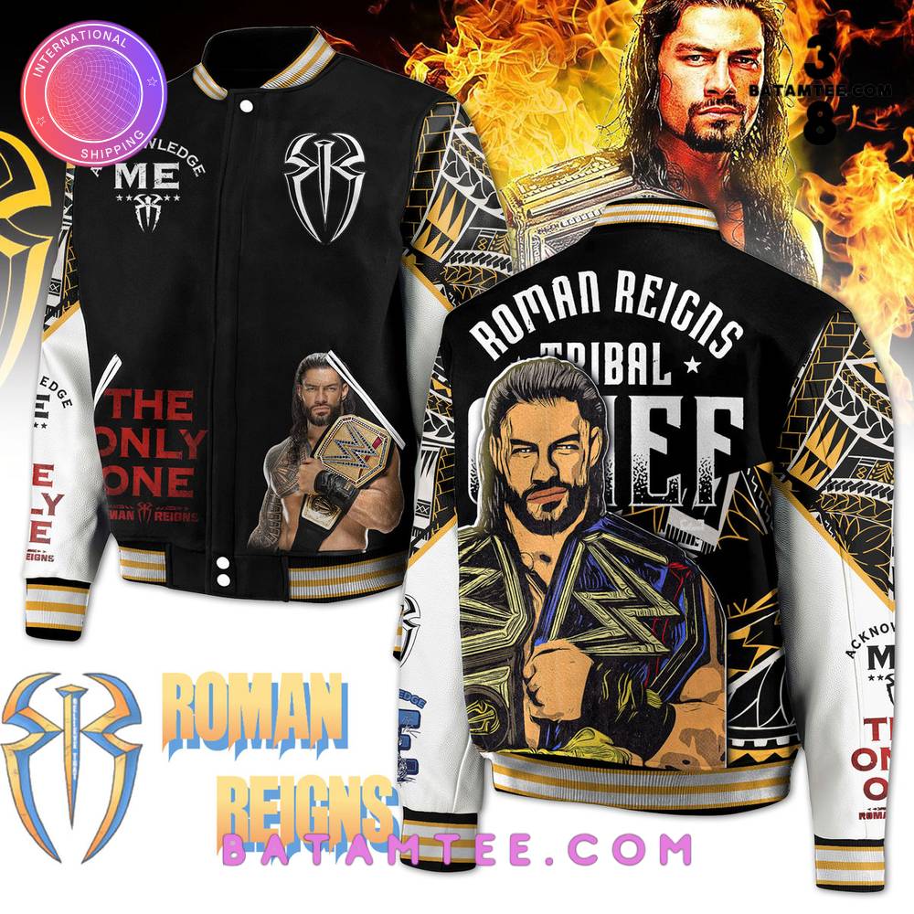 Roman Reigns WWE Acknowledge Me Baseball Jacket's Overview - Batamtee Shop - Threads & Totes: Your Style Destination